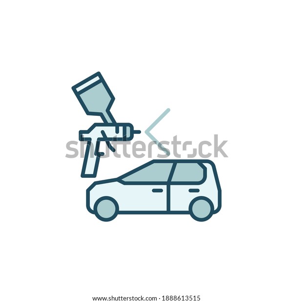 Vector Car\
Paint concept colored icon or logo\
element