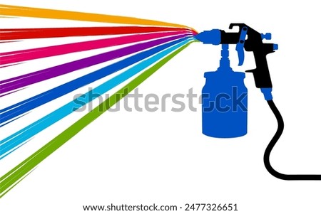 vector car painter icon. spray gun logo template design illustration