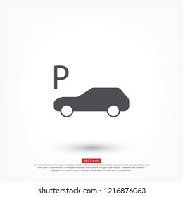 Vector car parking Icon