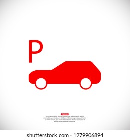 Vector car parking Icon