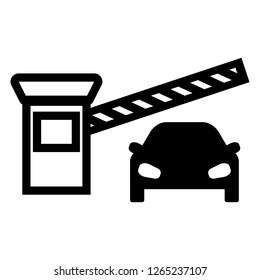 Vector car parking Icon. car-park vector illustration on white background - Vector