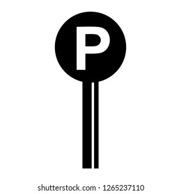 Vector car parking Icon. car-park vector illustration on white background - Vector