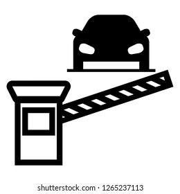 Vector car parking Icon. car-park vector illustration on white background - Vector