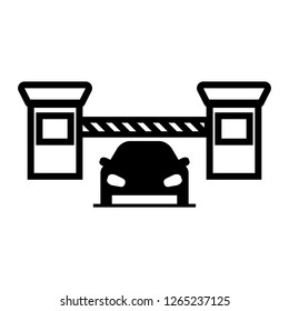 Vector car parking Icon. car-park vector illustration on white background - Vector