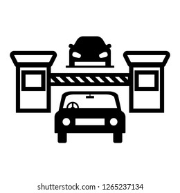 Vector car parking Icon. car-park vector illustration on white background - Vector