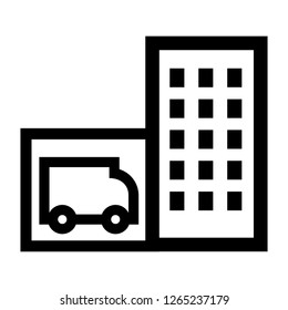Vector car parking Icon. car-park vector illustration on white background - Vector