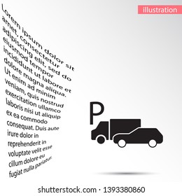 Vector car parking Icon . Lorem Ipsum Illustration design