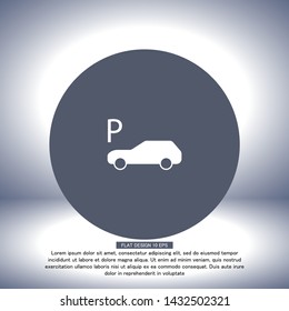 Vector car parking Icon . Lorem Ipsum Illustration design