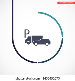Vector car parking Icon . Lorem Ipsum Illustration design