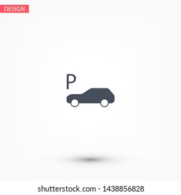 Vector car parking Icon . Lorem Ipsum Illustration design