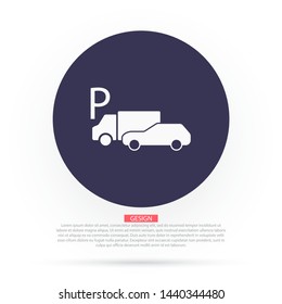 Vector car parking Icon . Lorem Ipsum Illustration design