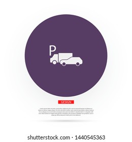 Vector car parking Icon . Lorem Ipsum Illustration design