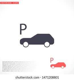 Vector car parking Icon . Lorem Ipsum Illustration design