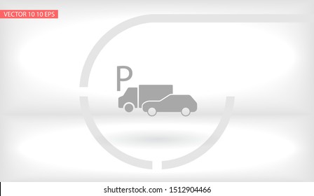 Vector car parking Icon . Lorem Ipsum Illustration design