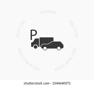Vector car parking Icon . Lorem Ipsum Illustration design