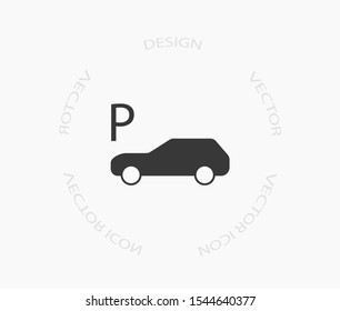 Vector car parking Icon . Lorem Ipsum Illustration design