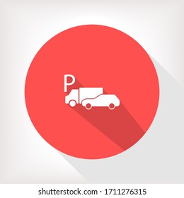 Icono de estacionamiento de vehículos vectores. Diseño de ilustración de Lorem Ipsum