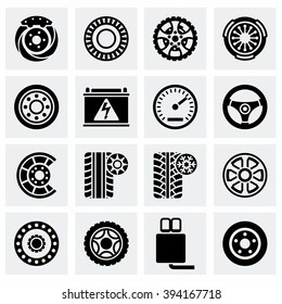 Vector Car parts icon set