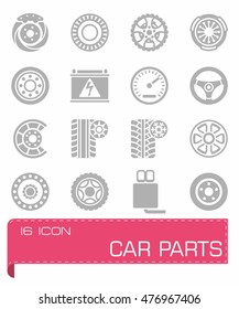 Vector Car parts icon set