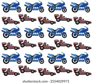 vector car pattern boy child pattern work background