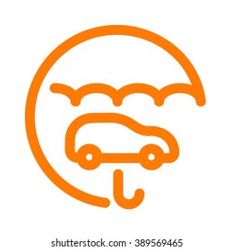 vector car protection icon
