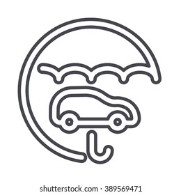 vector car protection icon