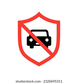 Icono de la placa de protección del vehículo del vector