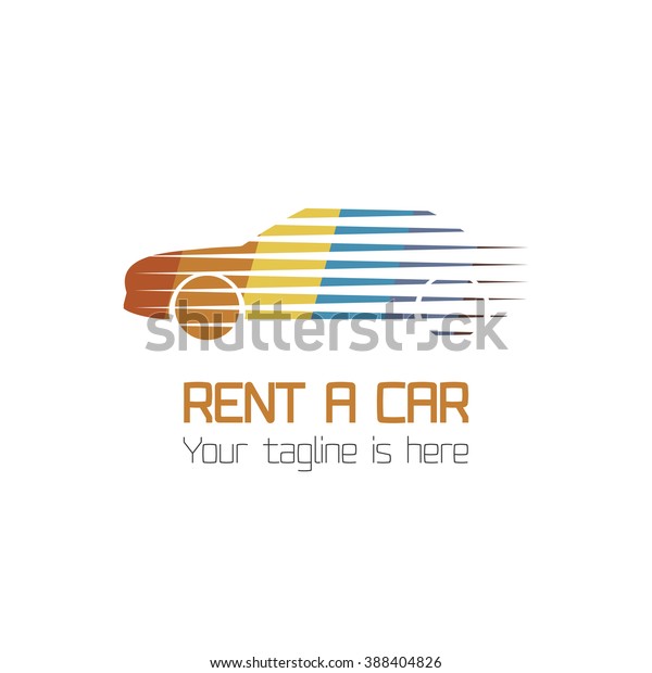 Vector car rentals label, logo, symbol, sign.\
Graphic design element for business related to car service, parts,\
decoration, rent