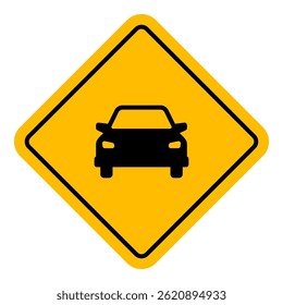 Vector Car Road Sign Illustration