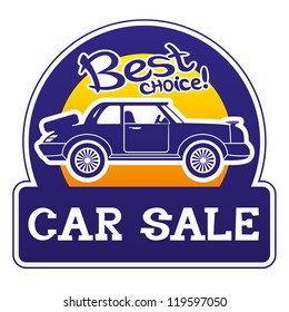 Vector. Car sale.