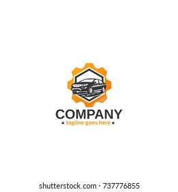Vector Car sedan and Gear, service.
