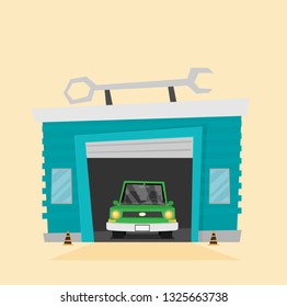 Vector Car Service flat.