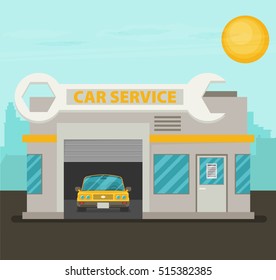 Vector Car Service flat.