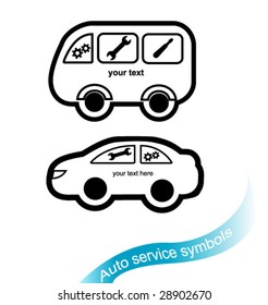 vector car service symbols