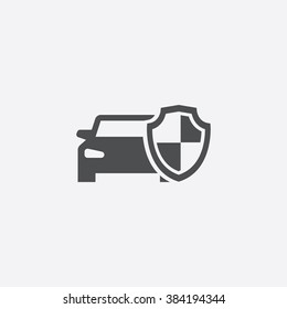 Vector car shield Icon