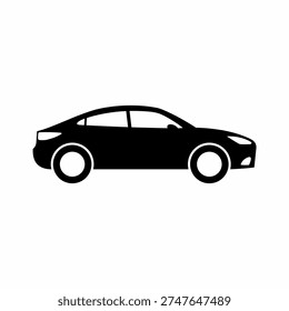 Vector car silhouette. Simple car icon. Car icon for web and apps.