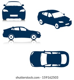 Vector car silhouettes