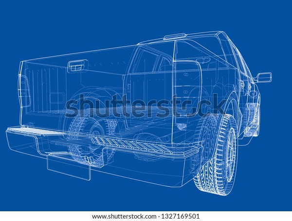 Vector car silhouettes. Vector rendering of 3d.
Wire-frame style. The layers of visible and invisible lines are
separated