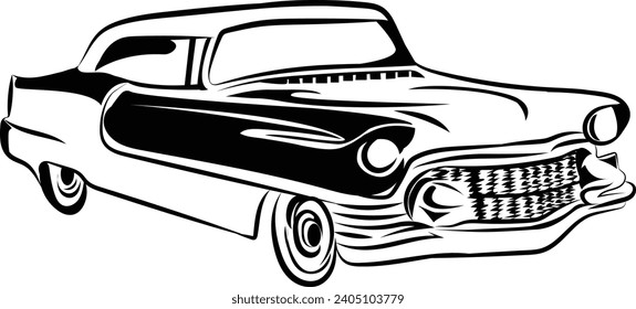 vector car silhouettes white and black