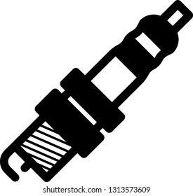 vector car spark plug illustration, spark plug symbol, car spark plug sign. power engine symbol