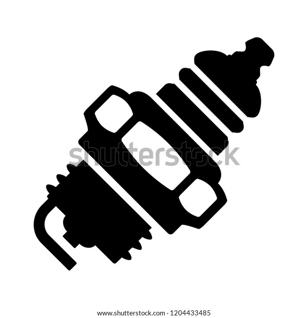 ベクターカーのスパークプラグイラスト スパークプラグシンボル カースパークプラグサイン パワーエンジンのシンボル のベクター画像素材 ロイヤリティフリー