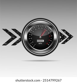 vector car speedometer isolated on white backgroun