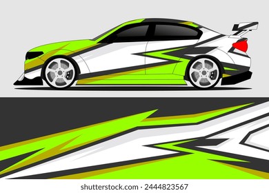 vector car sticker design Graphic abstract line racing background kit design for vehicle, racing car, rally