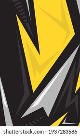 Vector car sticker design. Racing backgrounds for vinyl wrap, race cars, rally, adventure, livery and stickers. Vector graphics. Neon texture pattern.