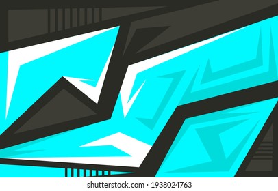Vector car sticker design. Racing backgrounds for vinyl wrap, race cars, rally, adventure, livery and stickers. Vector graphics. Neon texture pattern.