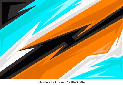 Vector car sticker design. Racing backgrounds for vinyl wrap, race cars, rally, adventure, livery and stickers. Vector graphics. Neon texture pattern.