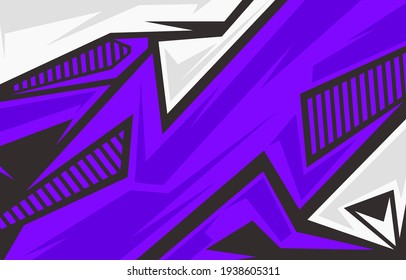Vector car sticker design. Racing backgrounds for vinyl wrap, race cars, rally, adventure, livery and stickers. Vector graphics. Neon texture pattern.