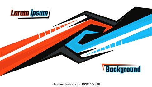 Vector car sticker design. Racing backgrounds for vinyl wrap, race cars, rally, adventure, livery and stickers. Vector graphics. Neon texture pattern.