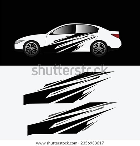 vector car sticker vinyl car background. modern car stickers
