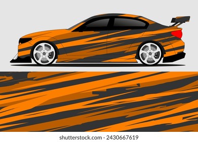 vector car sticker wrap design for racing car
